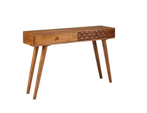 Lotus - 2-Drawer Console Table - Natural Brown - Simple Home Plus