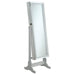 Elle - Jewelry Cheval Mirror With Crytal Trim - Silver - Simple Home Plus