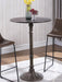 Oswego - Round Bar Table - Dark Russet And Antique Bronze - Simple Home Plus