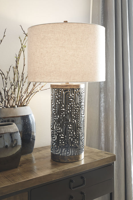 Dayo - Gray / Gold Finish - Metal Table Lamp - Simple Home Plus