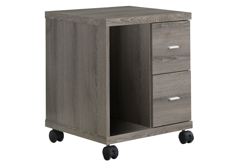 Particle Board Hollow Core 2 Drawers Office Cabinet - Dark Taupe