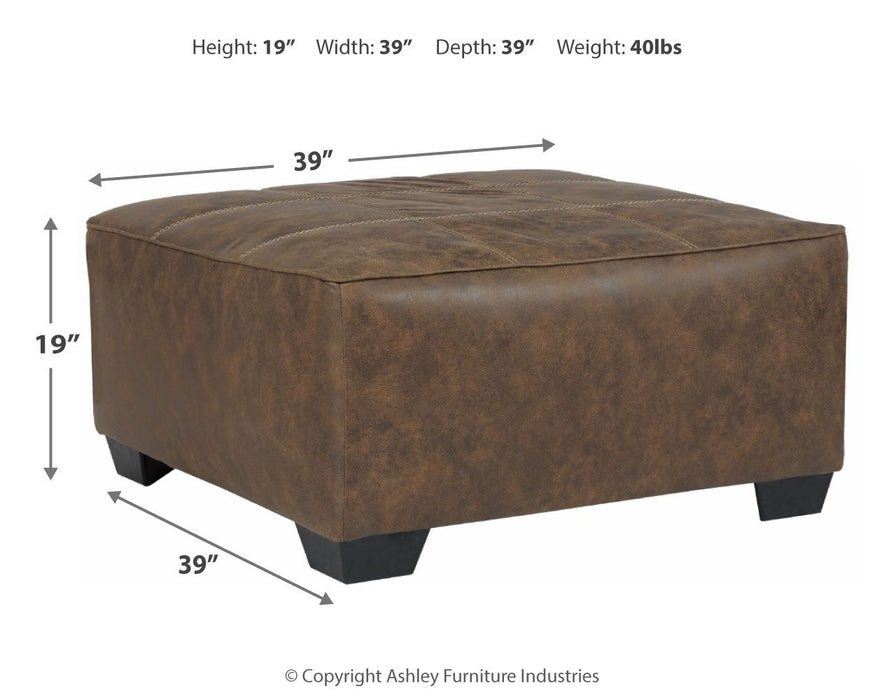 Abalone - Chocolate - Oversized Accent Ottoman - Simple Home Plus