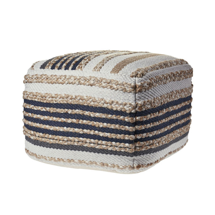 Jute Square Ottoman - Tan