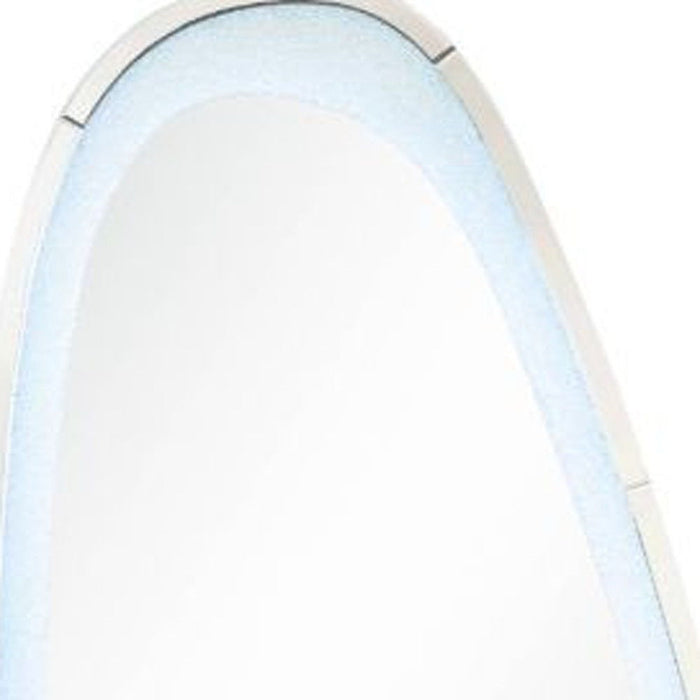 46" Faux Diamonds Lighted Irregular Accent Mirror - Mirrored