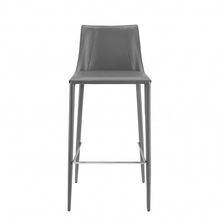 Steel Low Back Bar Height Bar Chair - Gray