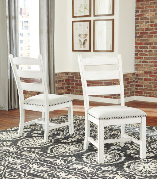 Valebeck - Beige / White - Dining Uph Side Chair (Set of 2) - Simple Home Plus