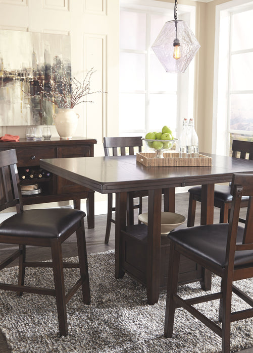 Haddigan - Dark Brown - Rectangular Dining Room Counter Extension Table - Simple Home Plus