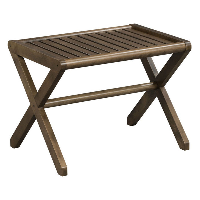 Wooden Stool Bench - Antique Chestnut