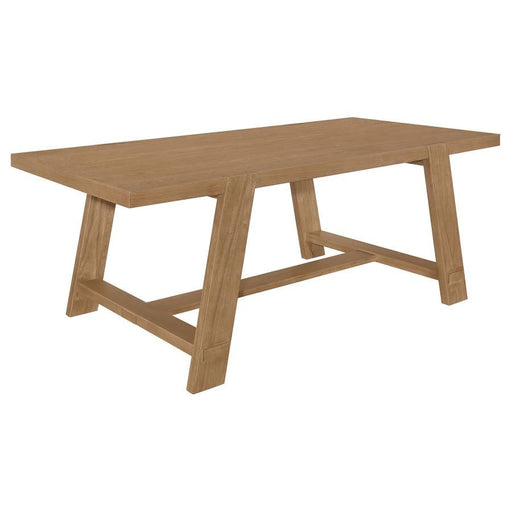 Sharon - Rectangular Trestle Base Dining Table - Blue And Brown - Simple Home Plus