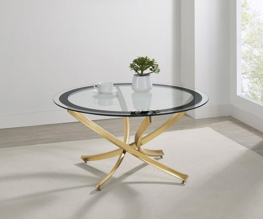 Brooke - Glass Top Coffee Table - Simple Home Plus