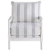 Blanchett - Upholstered Accent Chair With Spindle Accent - White And Navy - Simple Home Plus