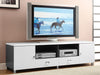 Burkett - 2-Drawer TV Console - White And Gray - Simple Home Plus