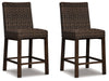 Paradise - Medium Brown - Barstool (Set of 2) - Simple Home Plus