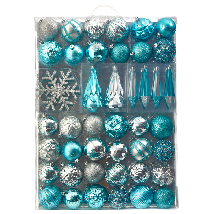 Holiday Shatterproof 52 Count Xmas Tree Ornament 80-150mm