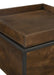 Ondrej - Square Accent Table With Removable Top Tray - Dark Brown And Gunmetal - Simple Home Plus