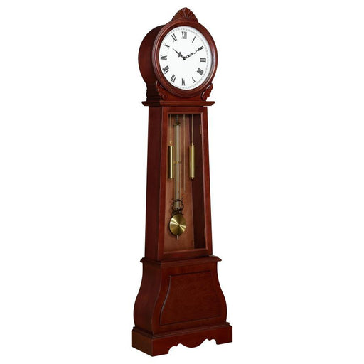 Narcissa - Grandfather Clock With Chime - Brown Red - Simple Home Plus