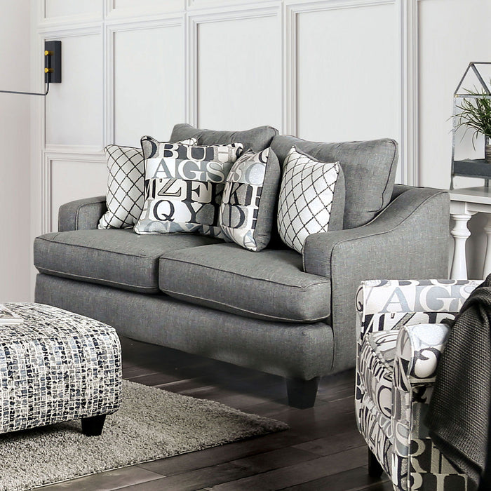 Verne - Loveseat - Bluish Gray - Simple Home Plus