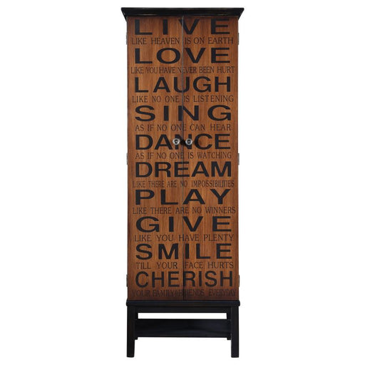 Lovegood - 2-Door Accent Cabinet - Rich Brown And Black - Simple Home Plus