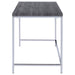 Kravitz - Rectangular Writing Desk - Weathered Gray And Chrome - Simple Home Plus