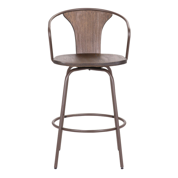 Swivel Bar Height Bar Chair - Brown