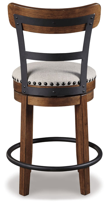 Valebeck - Full Back Swivel Stool - Simple Home Plus