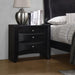 Briana - Rectangular 2-Drawer Nightstand - Black - Simple Home Plus