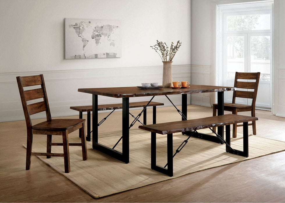 Dulce - Dining Table - Walnut / Black - Simple Home Plus