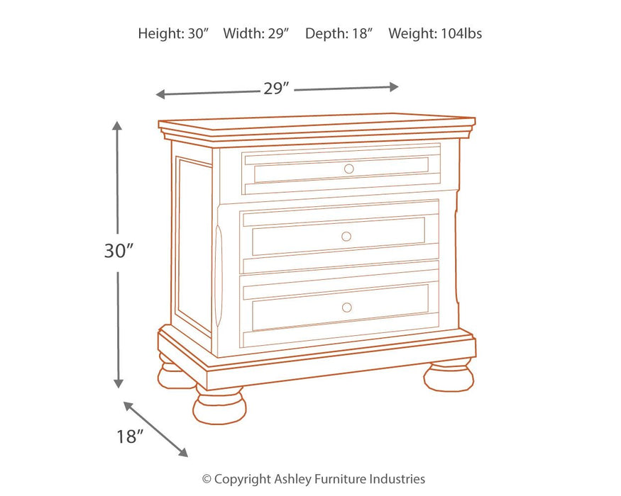 Flynnter - Medium Brown - Two Drawer Night Stand - Simple Home Plus