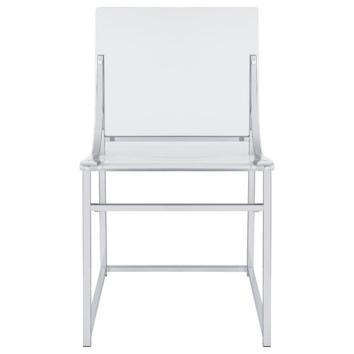 Acrylic - Dining Side Chair (Set of 2) - Clear And Chrome - Simple Home Plus