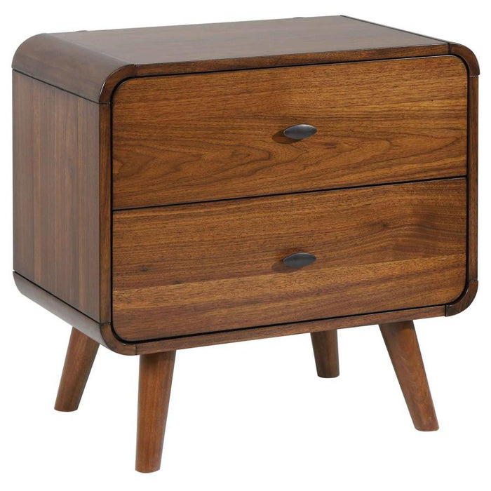 Robyn - 2-Drawer Nightstand - Dark Walnut - Simple Home Plus