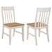 Kirby - Slat Back Side Chair (Set of 2) - Natural And Rustic Off White - Simple Home Plus