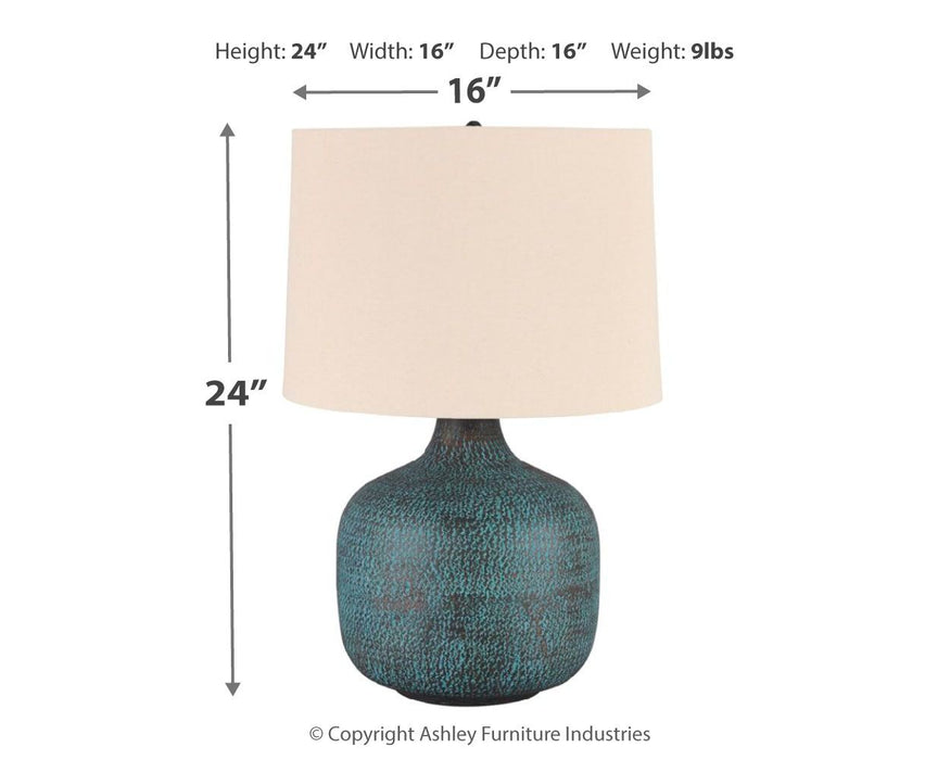 Malthace - Patina - Metal Table Lamp - Simple Home Plus