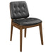 Redbridge - Tufted Back Side Chairs (Set of 2) - Natural Walnut And Black - Simple Home Plus