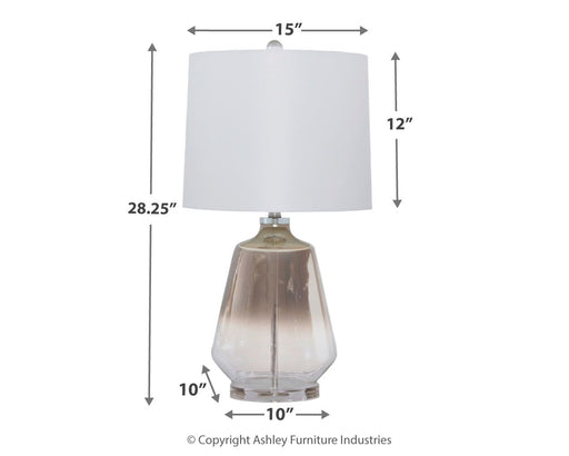 Jaslyn - Pearl Silver Finish - Glass Table Lamp - Simple Home Plus