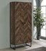 Carolyn - 2-Door Accent Cabinet - Rustic Oak And Gunmetal - Wood - Simple Home Plus