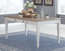 Skempton - White - Rect Drm Table W/Storage - Simple Home Plus