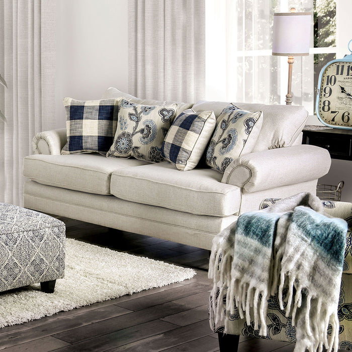 Nash - Loveseat - Ivory - Simple Home Plus