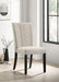 Malia - Upholstered Solid Back Dining Side Chair (Set of 2) - Beige And Black - Simple Home Plus