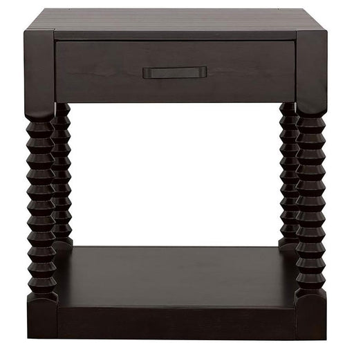 Meredith - 1-Drawer End Table - Coffee Bean - Simple Home Plus