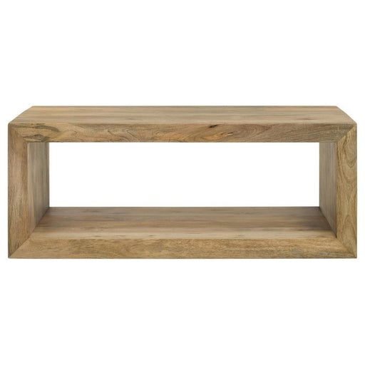 Benton - Rectangular Solid Wood Coffee Table - Natural - Simple Home Plus