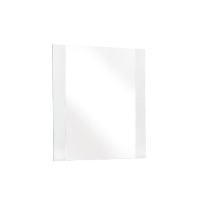 41" Glass And Veneer Mirror - White