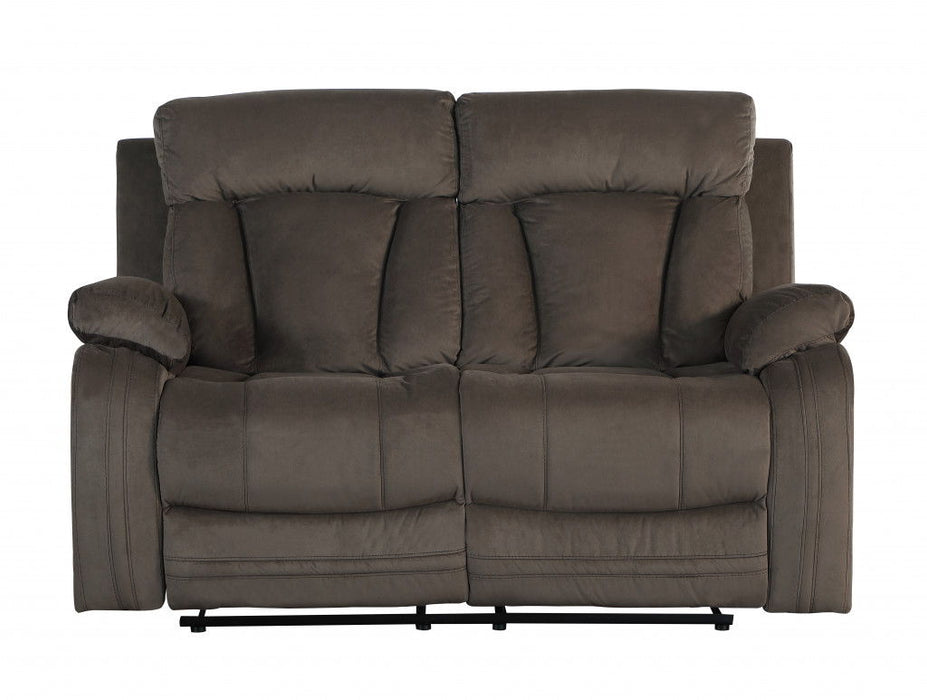 Modern Fabric Loveseat - Brown