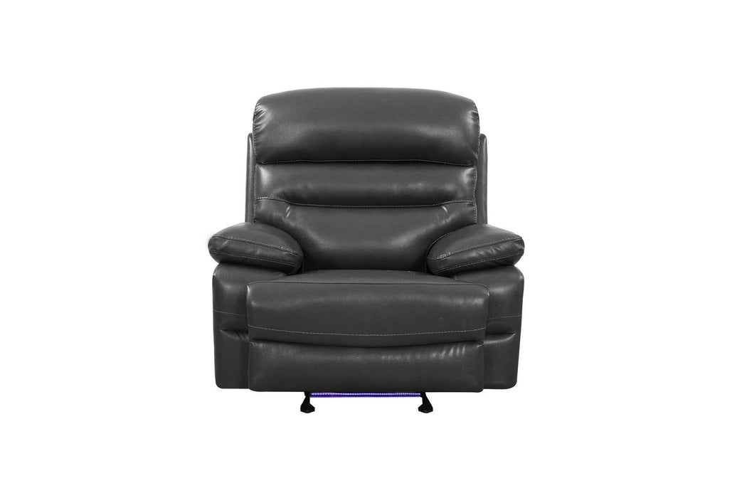 Faux Leather Power Recliner Chair - Gray