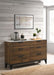 Mays - 6-Drawer Dresser With Faux Marble Top - Walnut Brown - Simple Home Plus