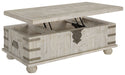 Carynhurst - White Wash Gray - Lift Top Cocktail Table - Simple Home Plus