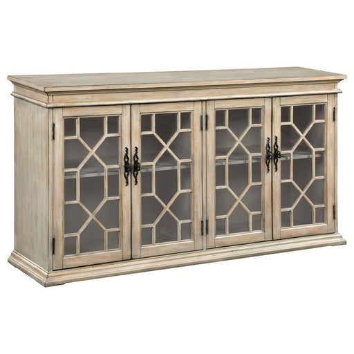 Kiara - Dual Glass Door Accent Cabinet - Simple Home Plus