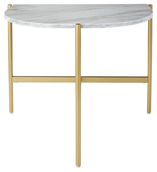 Wynora - White / Gold - Chair Side End Table - Simple Home Plus