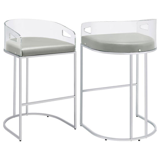 Thermosolis - Acrylic Back Stools (Set of 2) - Simple Home Plus