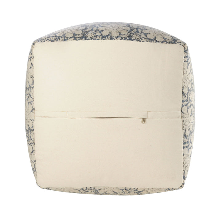 Cotton Square Ottoman - Beige