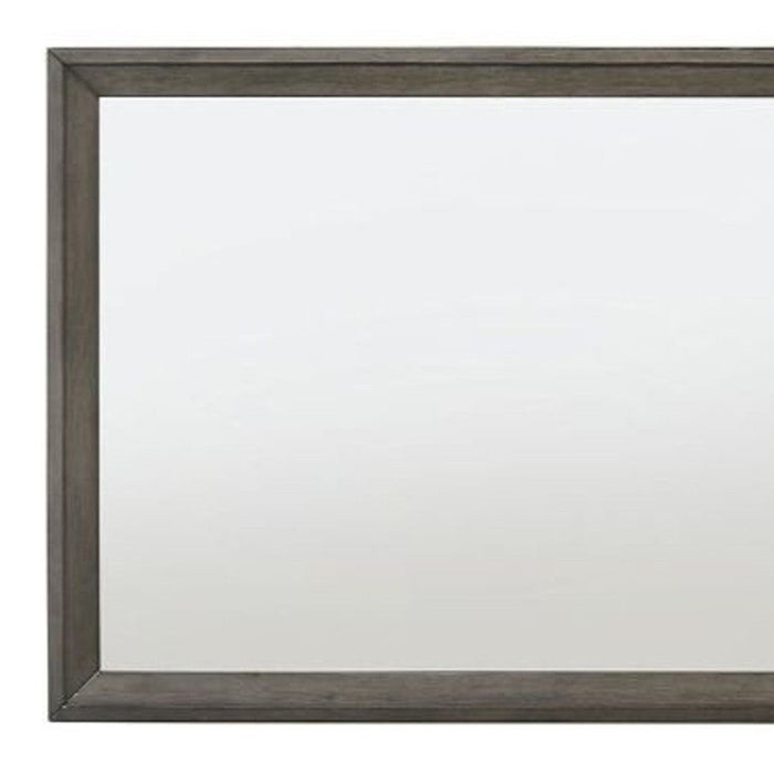 32" Oak Dresser Mirror - Gray